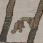 Panel 34 of the bayeux Tapestry, featuring two birds.