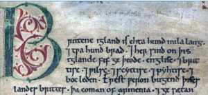 Peterborough Chronicle, first page